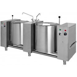 Marmita compacta eléctrica directa de 30+30 Litros PSTE2-30 con basculación manual