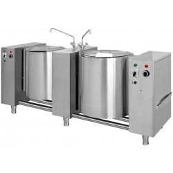 Marmita eléctrica directa de 50+50 Litros PSTME2-50 con basculación eléctrica