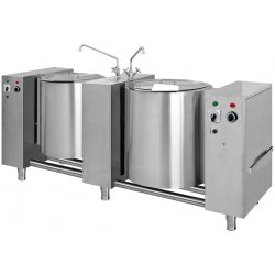 Marmita eléctrica directa de 50+80 Litros PSTME2-58 con basculación eléctrica