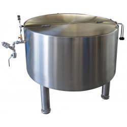 Marmita fija de coccion a vapor con mezclador de 500 litros 152ºC