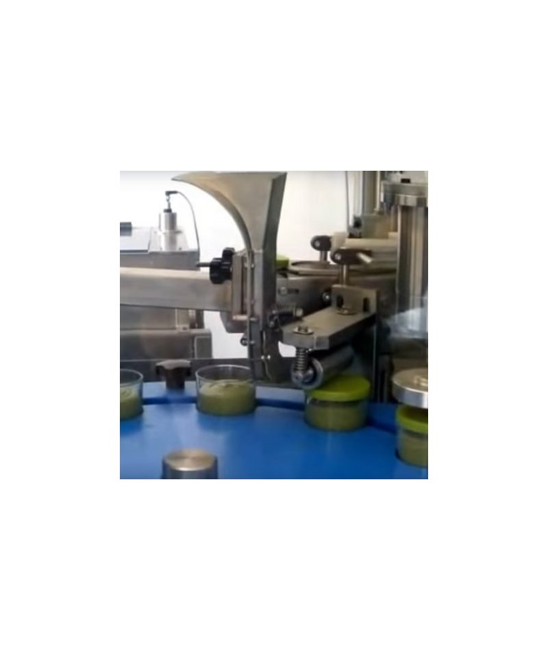Máquina automática de llenado y taponado para cremas para untar