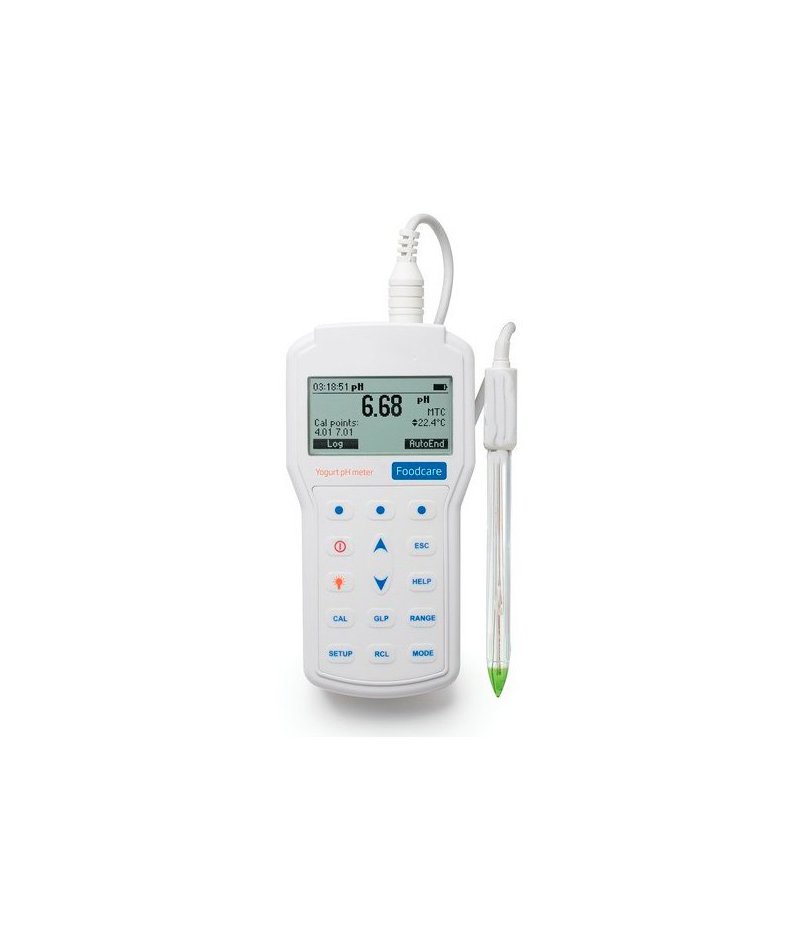 Medidor de pH/mV/Temp con electrodo de vidrio