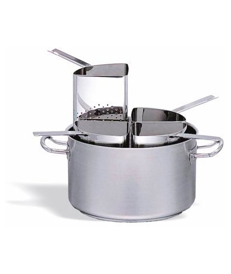 Cazuela con 4 cestas para cocer pasta 35 cm