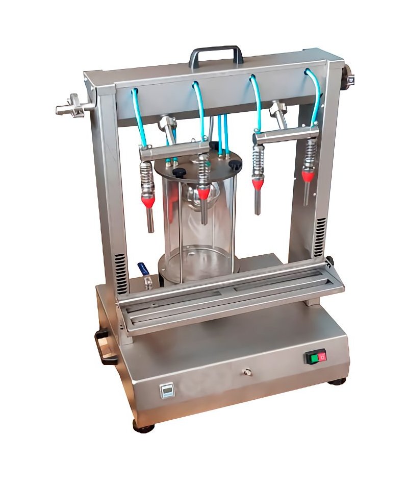 Máquina llenadora de 4 botellas por vacío
