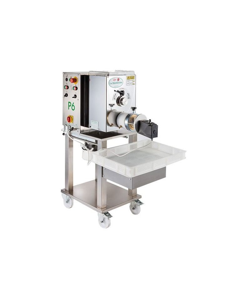 Prensa para pasta La Monferrina P6 producción 18 Kg/h. Combinada elabora pasta, raviolis, ñoquis