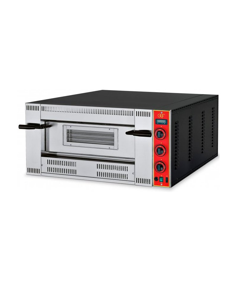 Horno de pizza profesional a gas de alto rendimiento con triple quemador. 6 pizzas de 30cm Ø G6