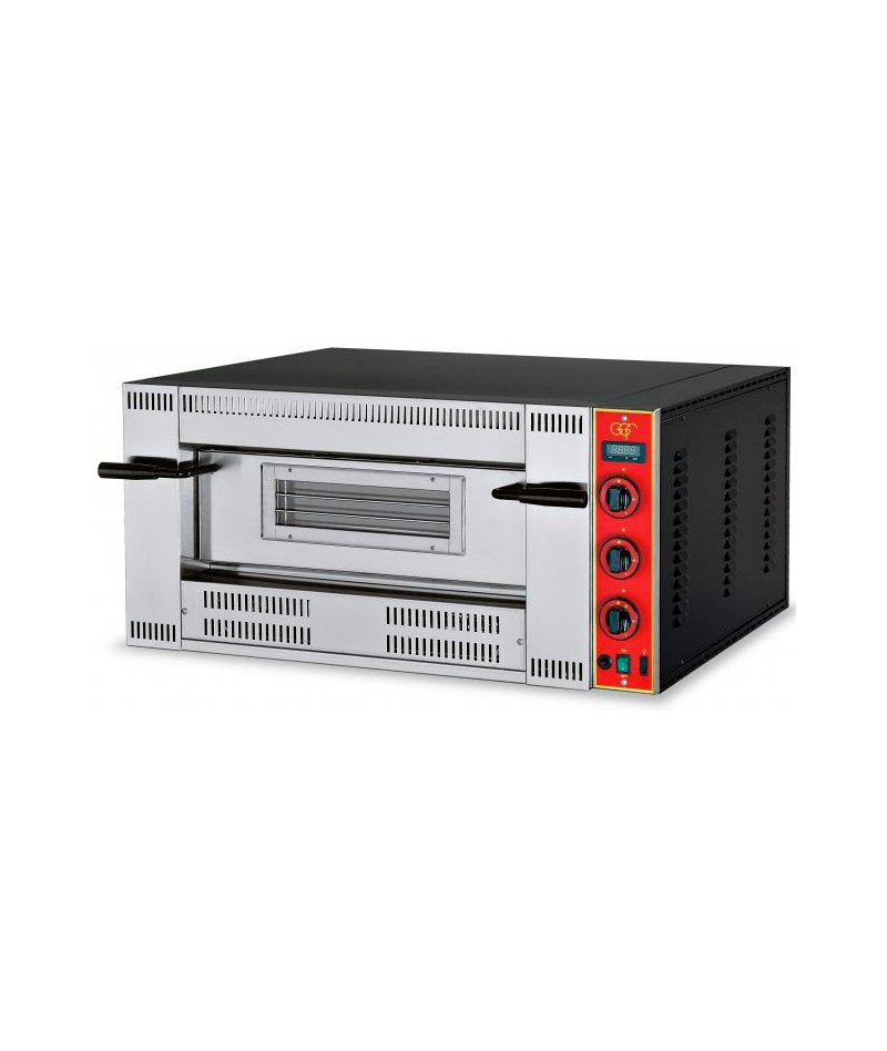 Horno de pizza profesional a gas de alto rendimiento con triple quemador. 4 pizzas de 36cm Ø G4/72