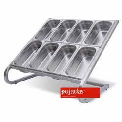 Expositor para 4 u 8 cubetas GN 1/3