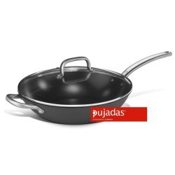 Wok con tapa Pujadas 1921 Diámetro 32 cm - Altura: 8 cm - Capacidad: 4,4 lts