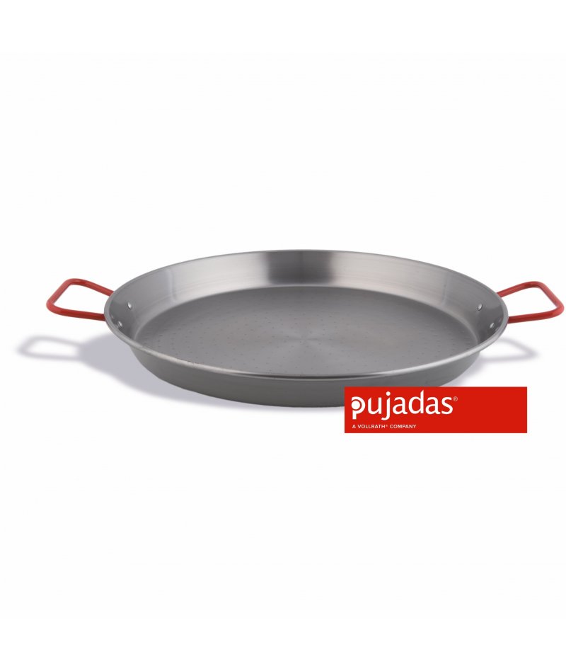 Paellera valenciana en acero pulido Acero