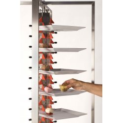 Porta platos de carro de acero gran carga para 84 platos Heavy Duty plegable