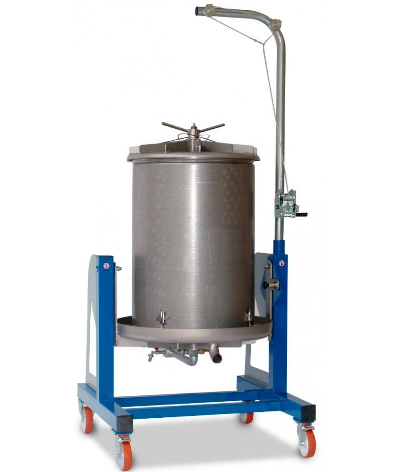 Prensa hidráulica por presion de agua 450 Lt Inox con basculación