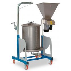 Prensa hidráulica por presión de agua 160 Lt Inox combinada con molino