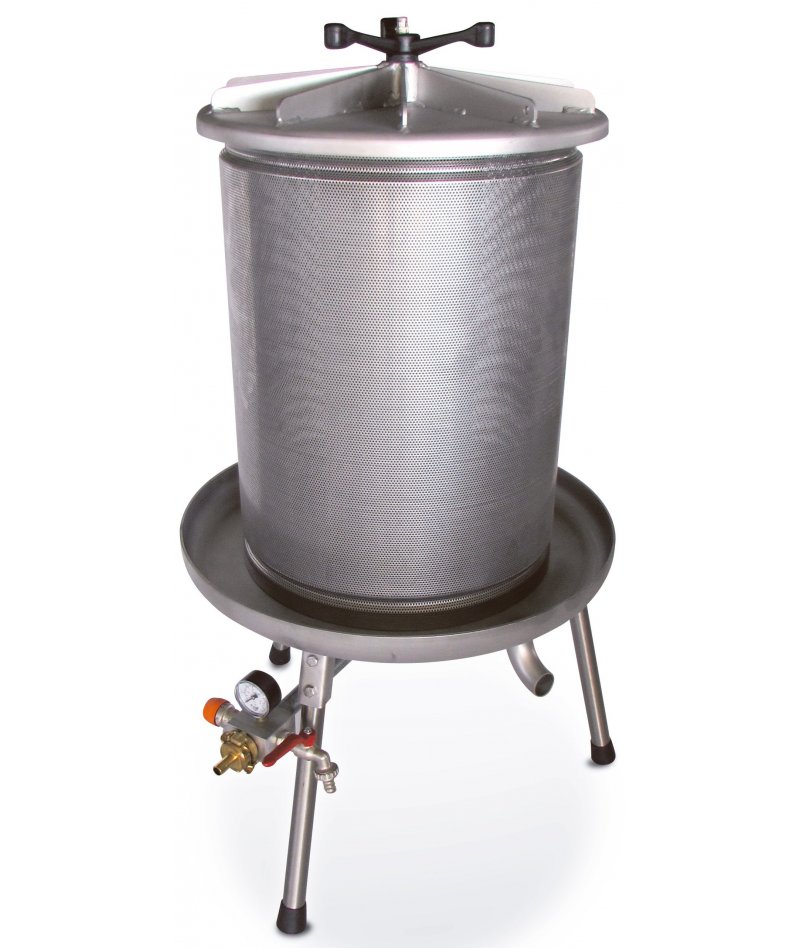 Prensa hidráulica por presion de agua 40 Lt Inox