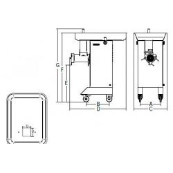 Picadora de carne industrial TC 32 GOLIA VERT HP4