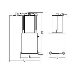 Embutidora hidráulica vertical IS 35 VARIA con activación por pedal