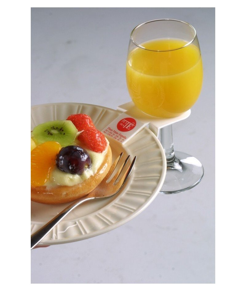 Clip soporte para copas en platos