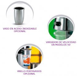 Batidora para frappes y sorbetes con variador de velocidad FRE 1 VV