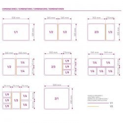 Cubeta perforada Pujadas GN 1/3 de alta calidad europea