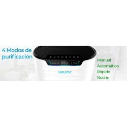 Purificador de aire con filtro HEPA H13 CADR 600 m³/h Airpurtec H600