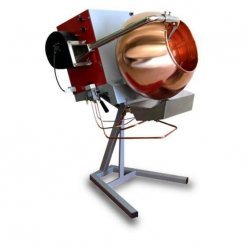 Grageadora con calentamiento a gas para caramelizar garrapiñadas + inverter + soplador de 15 Kg / 20Lt en cobre