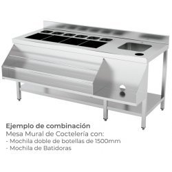 Mesa coctelera combinable