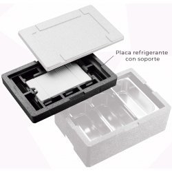 Contenedor portátil isotermo para 3 cubetas