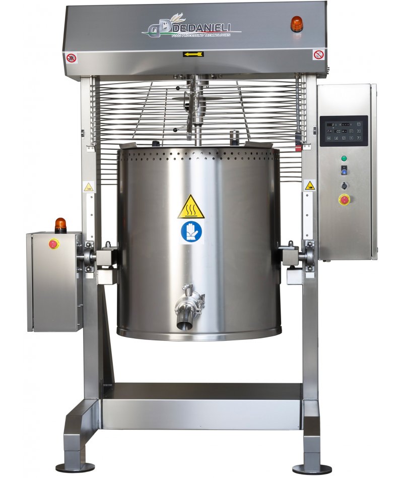 Cocedor de alta temperatura con rascador, variador, basculación motorizada y panel programable C400CSEIA