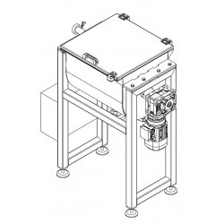 Dosificadora llenadora volumétrica de sobremesa con tolva 50l y mezclador. Capacidad de 50-1500cl o 20-700cl