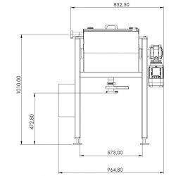 Dosificadora llenadora volumétrica de sobremesa con tolva 50l y mezclador. Capacidad de 50-1500cl o 20-700cl