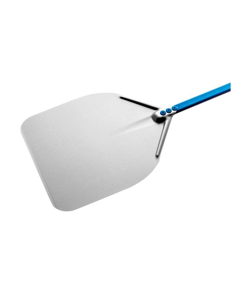 Pala para horno de pizza en aluminio anodizado rectangular de 36cm y mango de 150cm