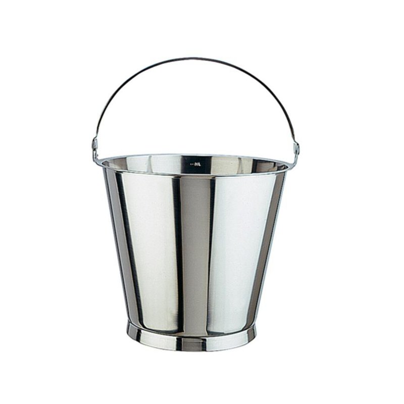 Cubo de acero inox de 15 litros con base