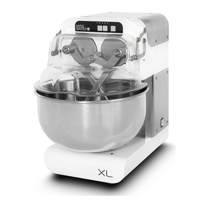 Miss Baker PRO XL blanca con cuba de 20 litros/6-9 Kg. Amasadora de brazos gemelos