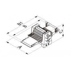 Laminadora de masa industrial GPB 500x1000 de sobremesa
