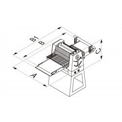 Laminadora de masa industrial GP 600x1200 con base