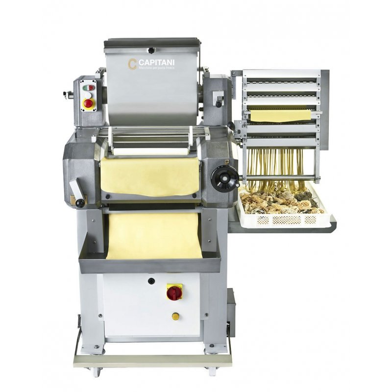 Laminadora para pasta Capitani C 400 con cuba 25kg de amasado y 4 cortadores