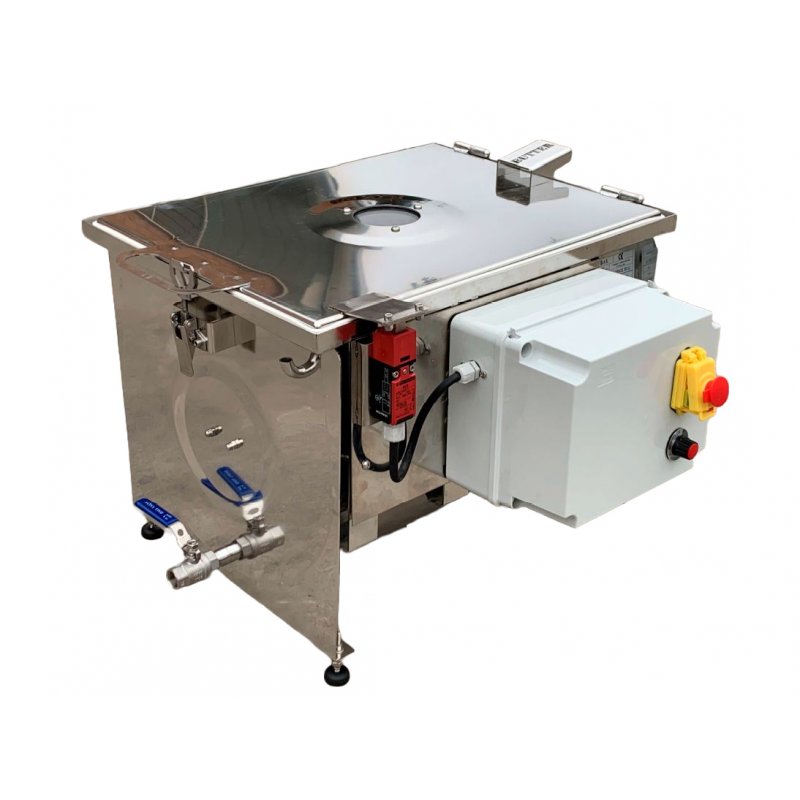 Maquina para hacer mantequilla de pequeña producción para laboratorios o pequeño consumo. Cuba de 10 litros