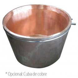 Cuba de cuajar queso a gas con válvula de seguridad, llama piloto y encendido piezoeléctrico de 36 Litros