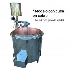 Cuba de cuajar queso a gas con válvula de seguridad, llama piloto y encendido piezoeléctrico de 91 Litros