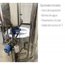 Cuba de cuajar queso a gas con válvula de seguridad, llama piloto y encendido piezoeléctrico de 91 Litros