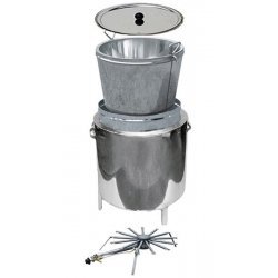 Cocedor a gas con mezclador de 71 Litros. Temperatura controlada por termostato y doble pared con aceite