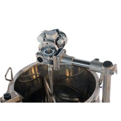 Cocedor a gas con mezclador de 390 Litros. Temperatura controlada por termostato y doble pared con aceite
