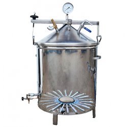 Pasteurizador de zumos de 150 a 200 litros hora con quemador de gas