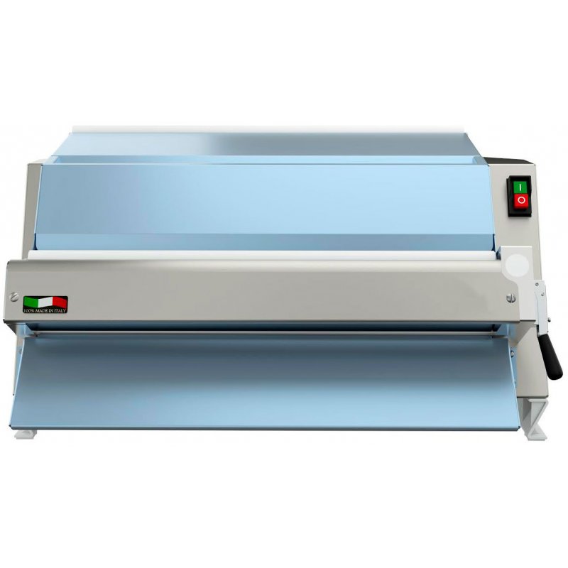 Laminadora para masas gruesas pegajosas de doble boca IMPZ30. Rodillo 300 mm de resina - Grosor de carga 30mm