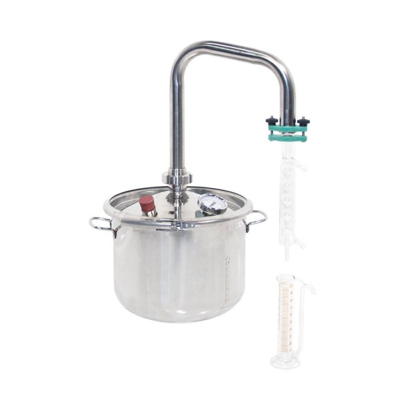 Extractor destilador de aceites esenciales para plantas, hierbas y flores de 12 lt.