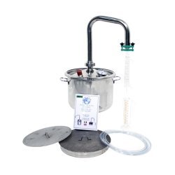 Extractor destilador de aceites esenciales para plantas, hierbas y flores de 12 lt.