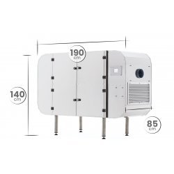 Deshidratador industrial BioMast Base WIFI de 40 bandejas 70x50 con control de humedad y pantalla táctil programable