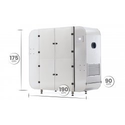 Deshidratador industrial BioMast Plus Twin WIFI de 72 bandejas 70X50 de doble flujo y pantalla táctil programable