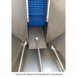 Elevador lavador de cinta para fruta