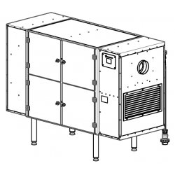 Deshidratador industrial BioMast Base Twin Wifi de 40 bandejas 70X50 de doble flujo y pantalla táctil programable